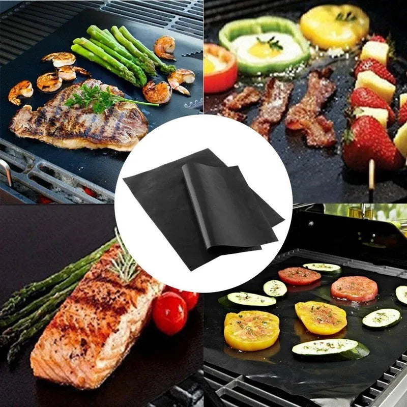 1/5/10pcs BBQ Grill Mat Barbecue Baking Non-stick Pad Reusable Cooking Plate