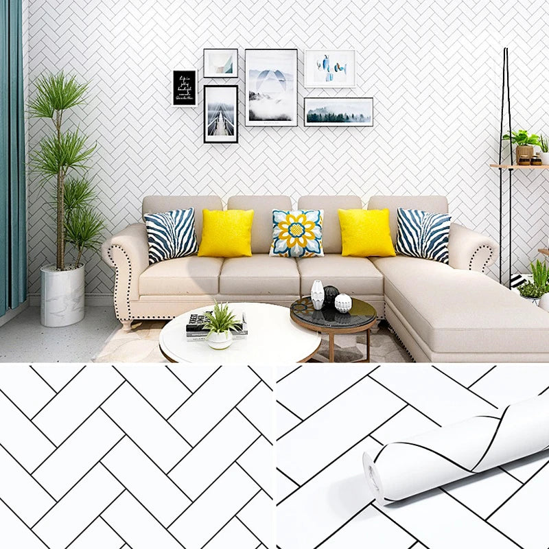 Golden Stripe Wallpaper Home Decoration Self Adhesive Wallpaper Furniture Renovation Waterproof Geometry Peel and Stick Stickers