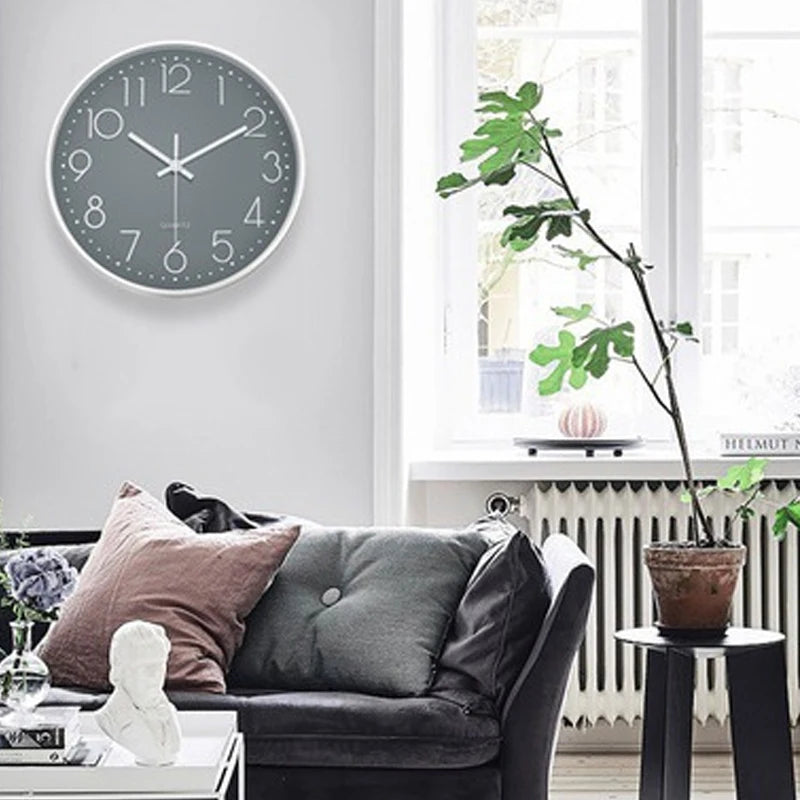 8 Inch Mute Wall Clock Simple Digital Wall Clock Home Decorations Cubic Digital Clock Quartz Wall Clock