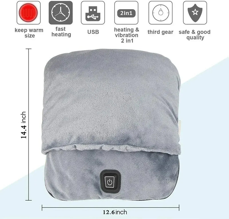 Electric Heating Foot Pad 29cm USB Charging Washable