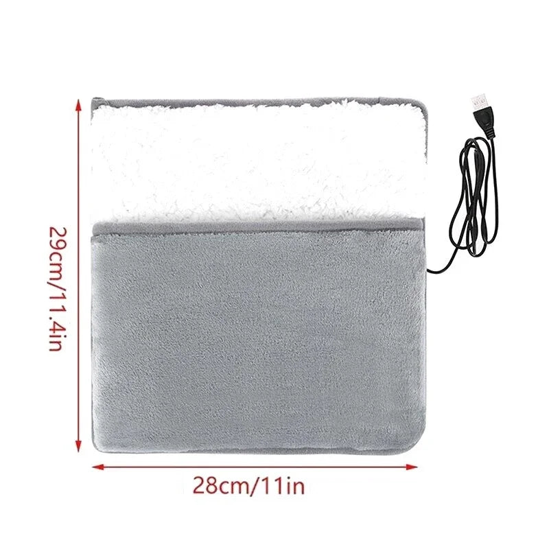 Electric Heating Foot Pad 29cm USB Charging Washable