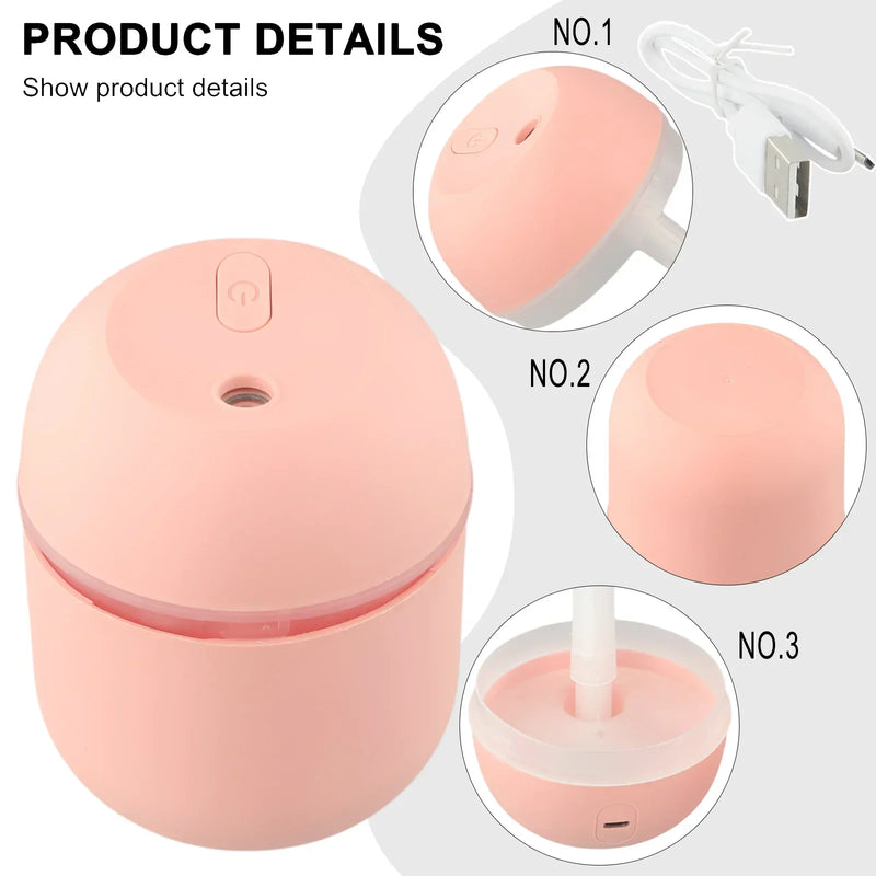 Car Air Freshener LED Air Humidifier Diffuser Air Humidifier Aromatherapy Fragrance Auto Interior Perfume Accessories