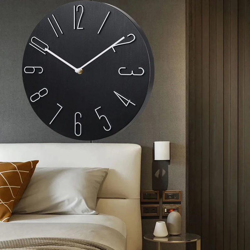 Wall clock living room household hanging fashion clock light luxury modern simple creative hanging wall ultra-quiet minimalist