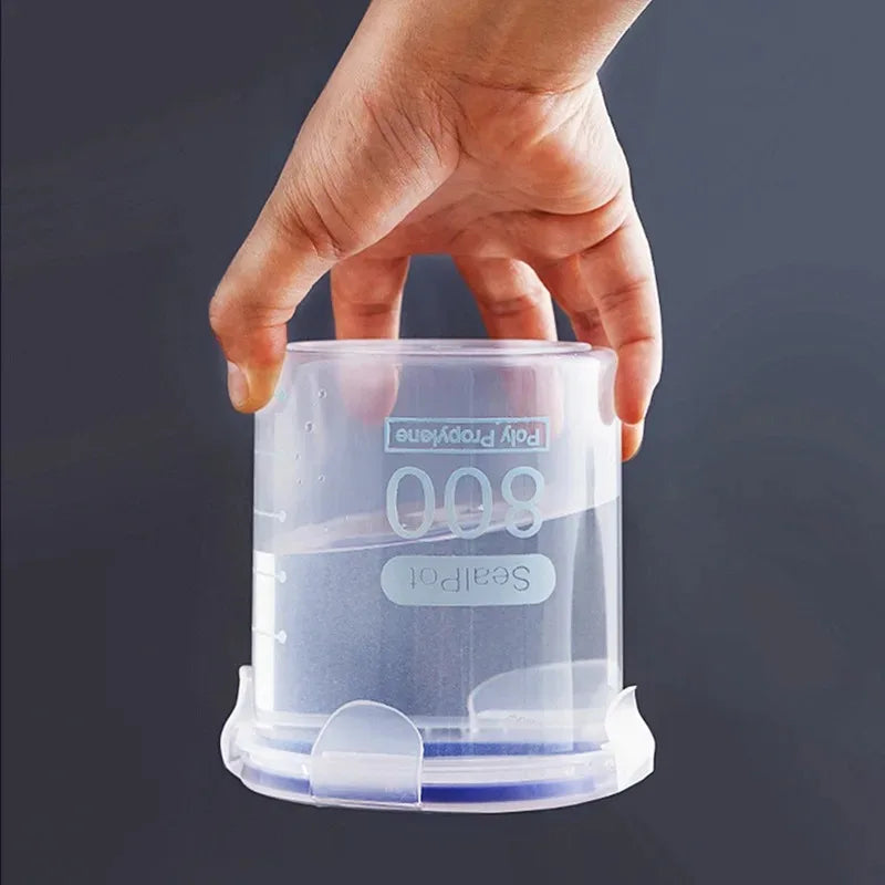 Sealed Storage Box Transparent Kitchen Food Grain Organizer Storage Tank Plastic Large Capacity Moisture-proof Sealed Jars