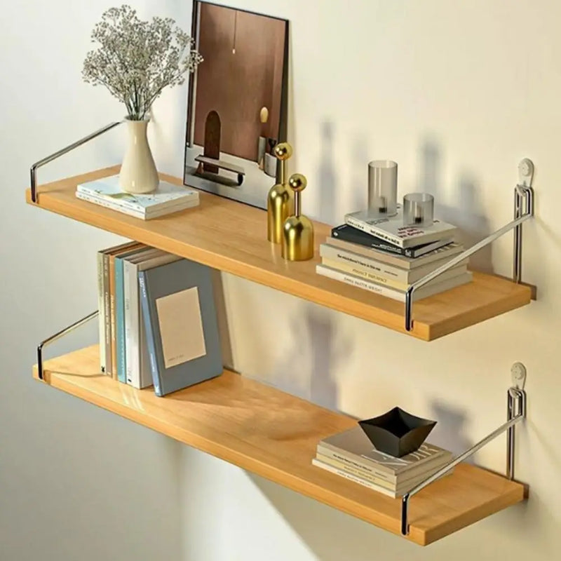 Wall Mounted Storage Rack Two-way Installation Punch-free Great Load Bearing Floating Book Shelf Rustic Wall Display Stand