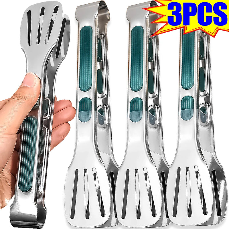 Barbecue Clip Stainless Steel Food Tongs Meat Salad Steak Chicken Noodle Food