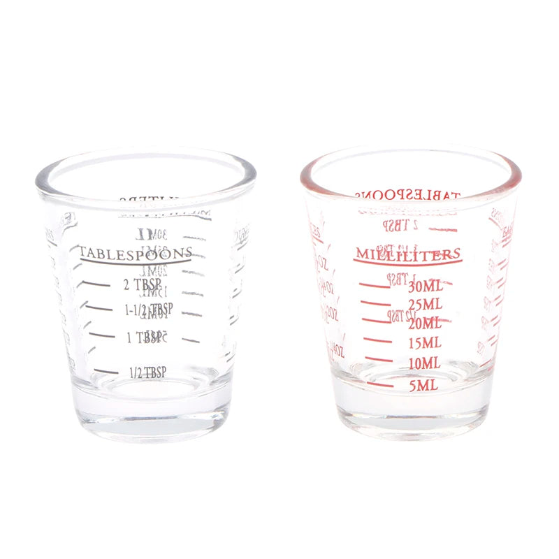 1Pc 30 ML Glass Measuring Cup With Scale