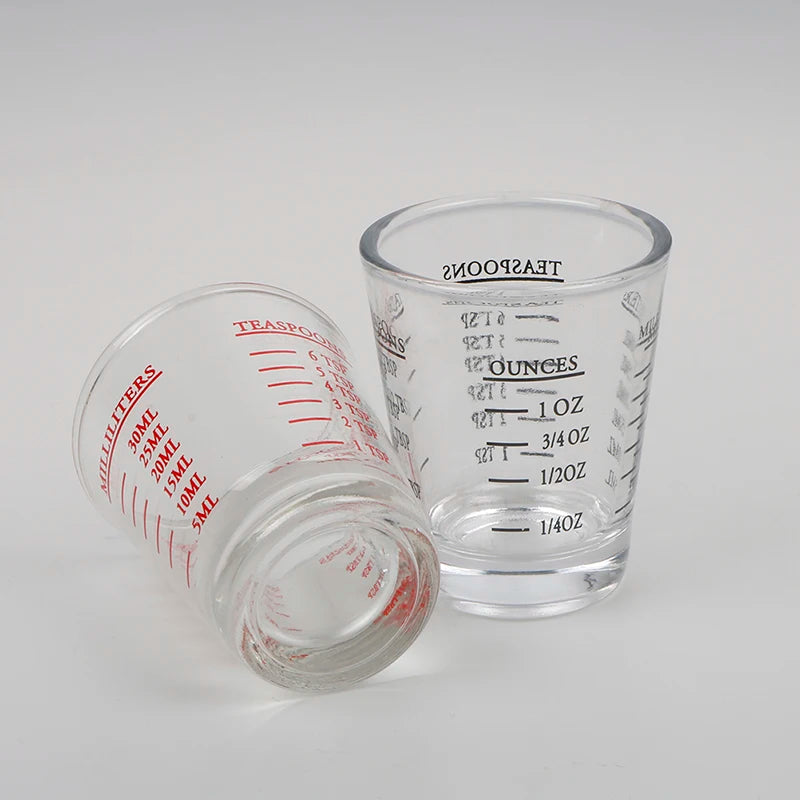 1Pc 30 ML Glass Measuring Cup With Scale