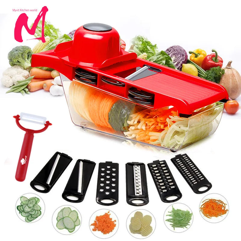 Vegetable Cutter with Steel Blade Slicer Potato Peeler Carrot Cheese Grater vegetable slicer