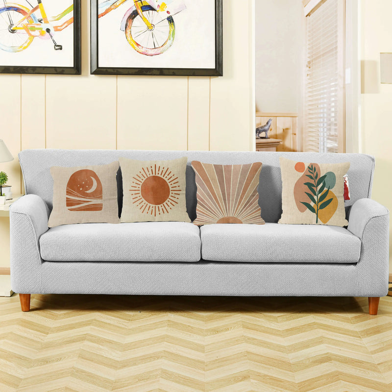 Geometric Boho Bohemia Pillow Sun And Moon Landscape Cushion Leaves Throw Linen Pillowcase Home Decorative Decor Sofa Cushions