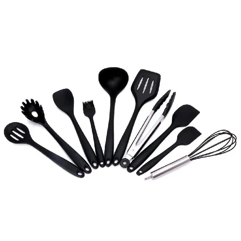 10Pcs Heat Resitant Non-stick Silicone Kitchen Utensil