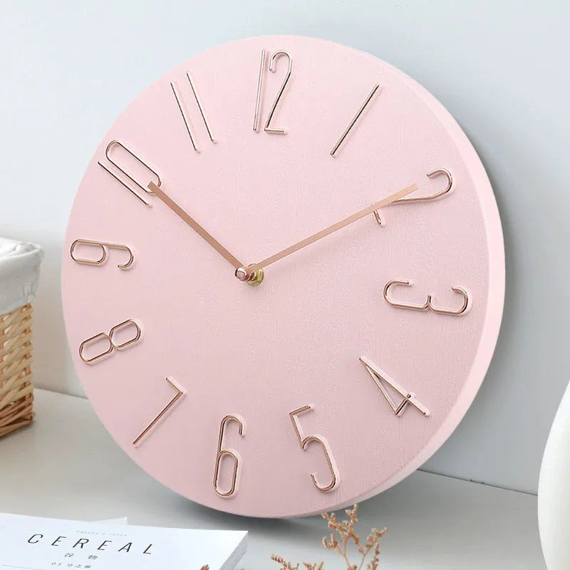 Wall clock living room household hanging fashion clock light luxury modern simple creative hanging wall ultra-quiet minimalist