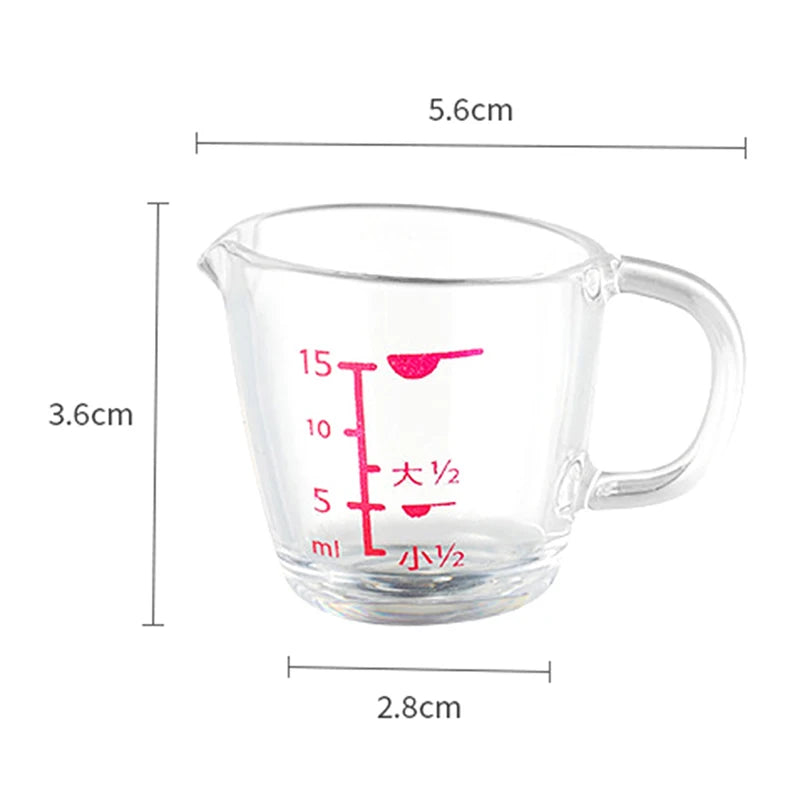 1Pc 30 ML Glass Measuring Cup With Scale